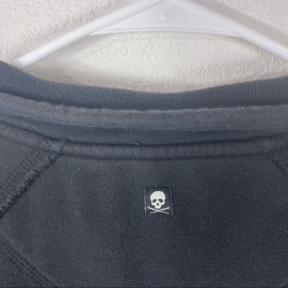 Marc Ecko Cut & Sew Skull & Bones Jacket black white zipper Size Large - Picture 5 of 9
